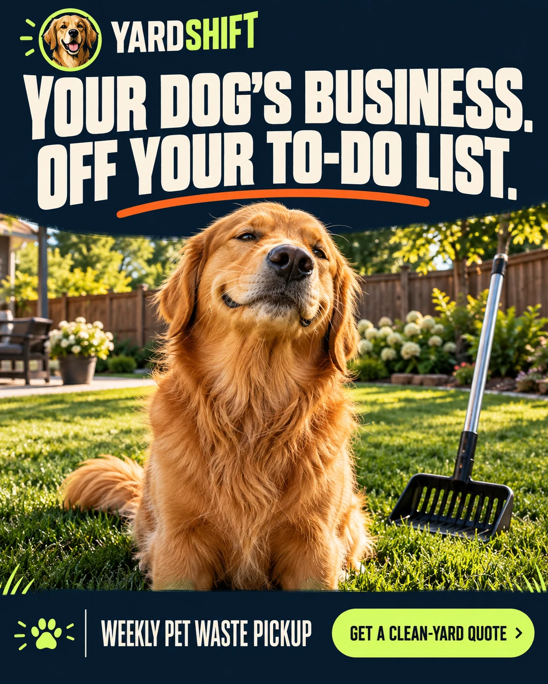 YardShift weekly-pickup example ad